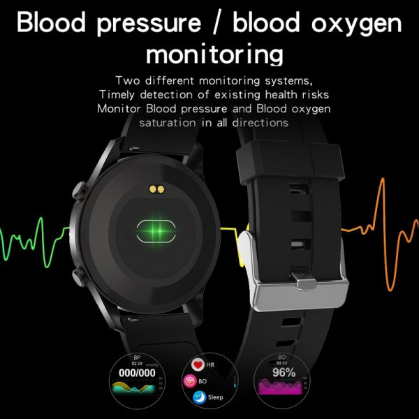 LIGE Full Touch Screen Men Smartwatch Heart Rate Blood Oxygen Monitor Bluetooth Call Message Reminder Sports Smart Watch Women