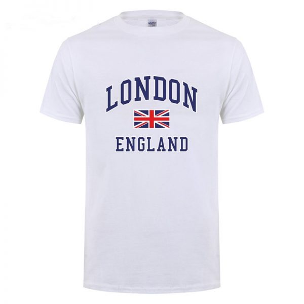 I Love London England Flag Union Jack T Shirt Novelty Souvenir Birthday Gift Mens Short Sleeve O Neck Cotton T-Shirt Summer Tops