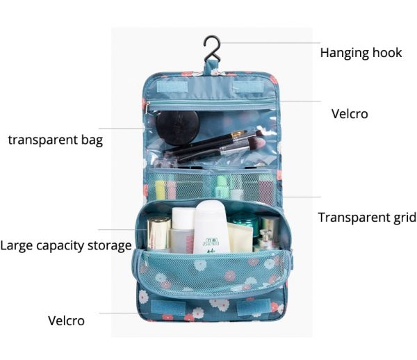 high quality Women Makeup Bags travel cosmetic bag Toiletries Organizer Waterproof Storage Neceser Hanging Bathroom Wash Bag