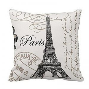 2020 Hot Selling 45*45cm Retro Vintage Franch Paris Eiffel Tower Pillow Cover Car Sofa Waist Throw Pillowcase Home Decor D40JL20