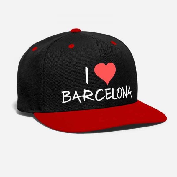 I Love Barcelona Embroidered Customized spain Espana palm trees sun ocean summer vacation Beach Unisex Adjustable Snapback hat