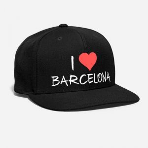 I Love Barcelona Embroidered Customized spain Espana palm trees sun ocean summer vacation Beach Unisex Adjustable Snapback hat
