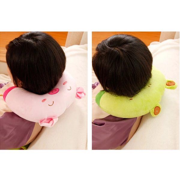 9 Colors Soft U-Shaped Plush Sleep Neck Protection Pillow Office Cushion Cute Lovely Travel Pillows For Children/Adults